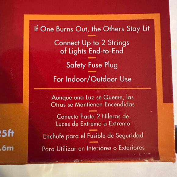 Home Accents Holiday Christmas Lights 25 Count C9 Strand Set 25ft Set of 3 - Picture 3 of 4